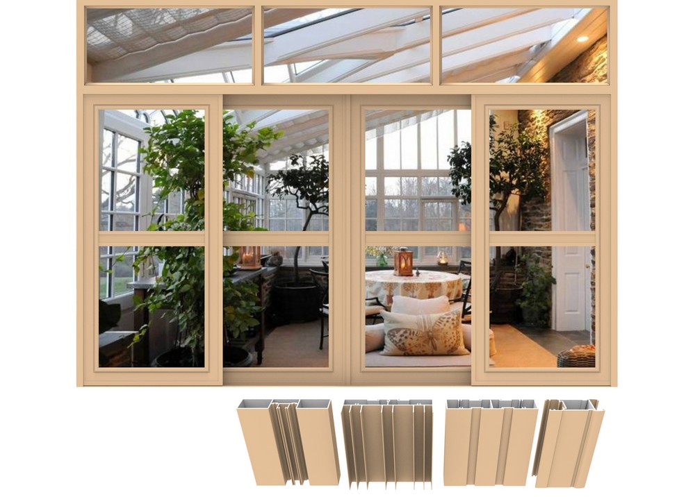 88推拉門系列三軌